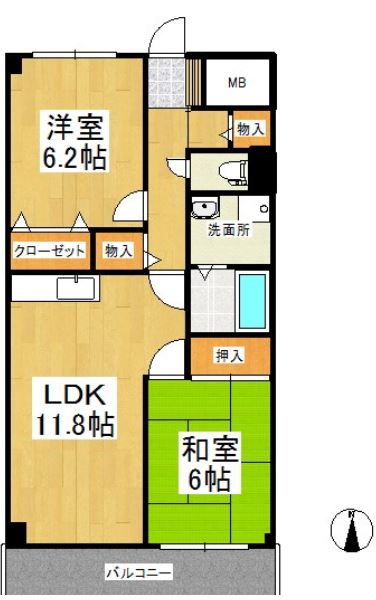 エスポワール御堂島の間取り