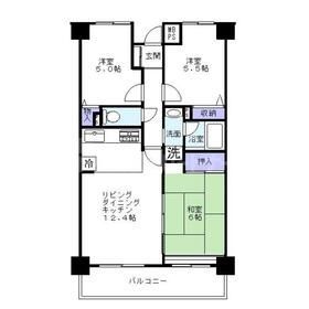 小松川パークマンション２号棟の間取り