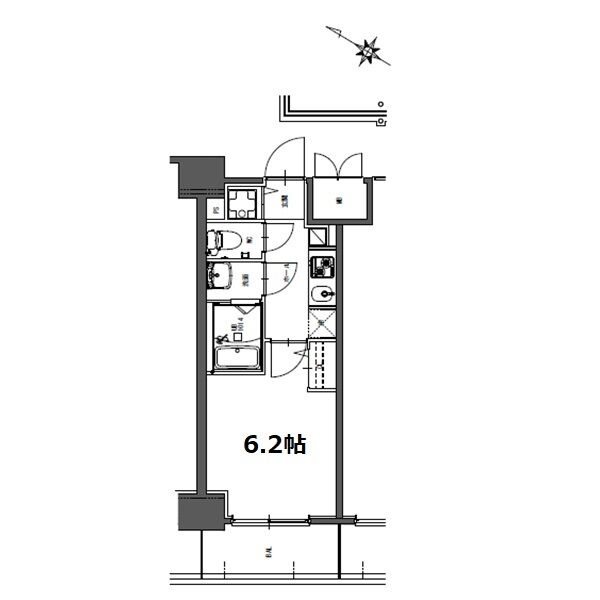 S-RESIDENCE神宮西駅前ascentの間取り