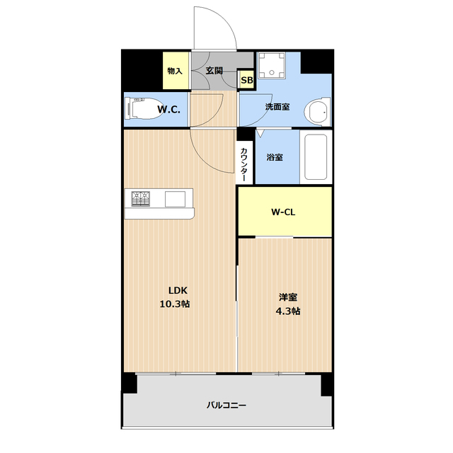 ＬＩＢＴＨ春日原の間取り