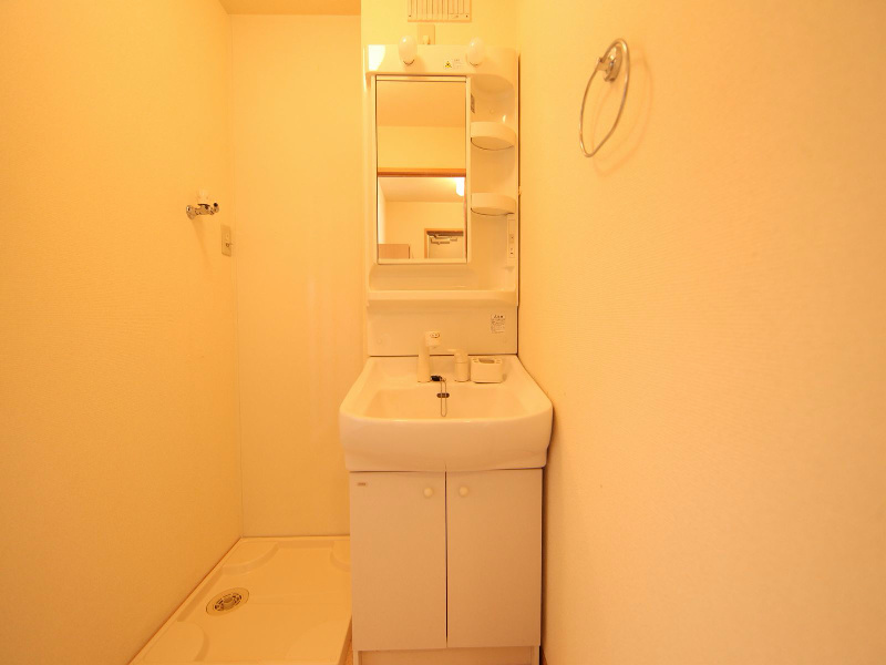 洗面設備　脱衣所　独立洗面台（シャンプードレッサー）洗濯機用意できます