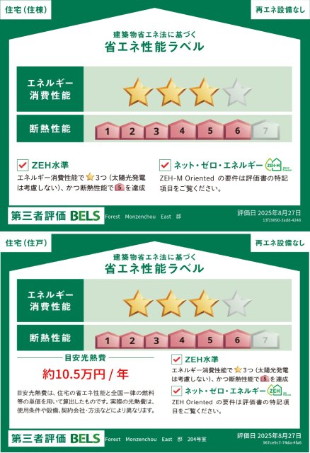 省エネ性能ラベル　ＢＥＬＳマーク　住棟・２０４