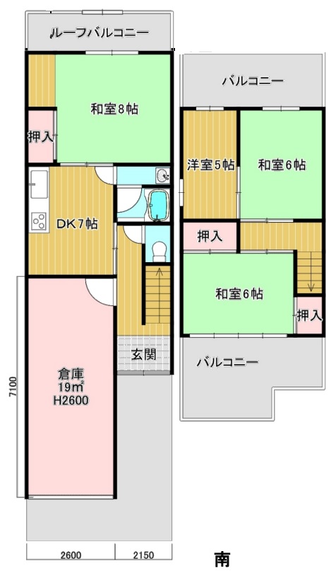 田井城4丁目戸建の間取り写真