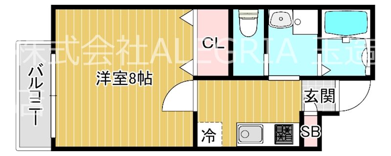 ＪＲ大阪環状線 玉造駅 徒歩8分 7階建 築4年の間取り写真