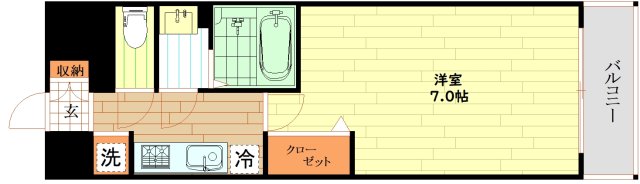 ＪＲ大阪環状線 芦原橋駅 徒歩3分 15階建 築6年の間取り写真