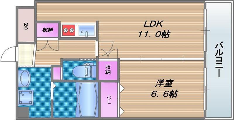 アプリコット緑橋の間取り写真