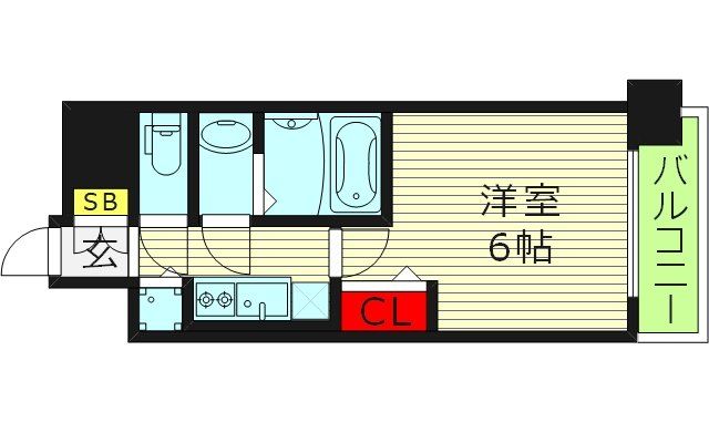 プレサンス京橋GREEN YARDレアルテの間取り写真
