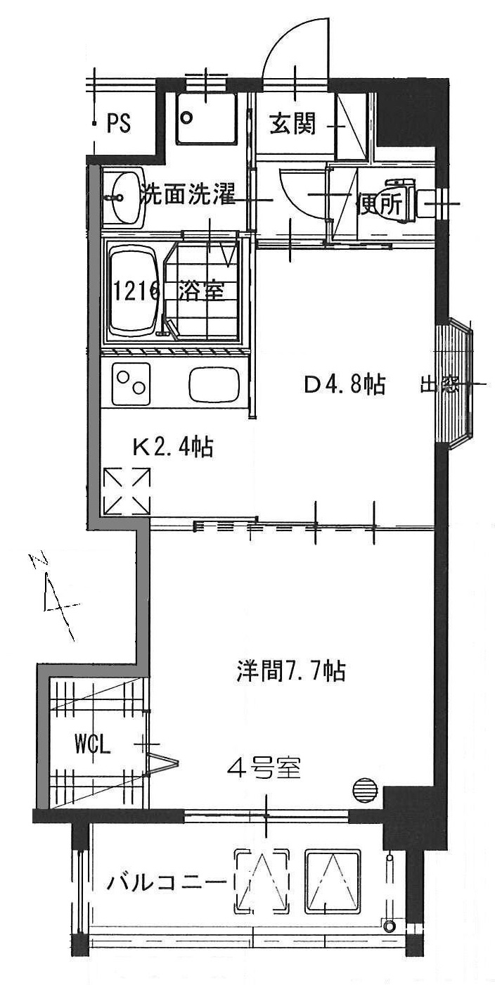 広島市南区段原日出のマンションの間取り