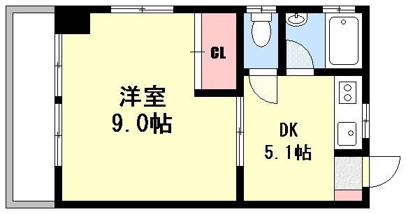 広島市西区南観音町のマンションの間取り