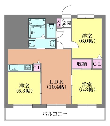 神戸市垂水区王居殿のマンションの間取り