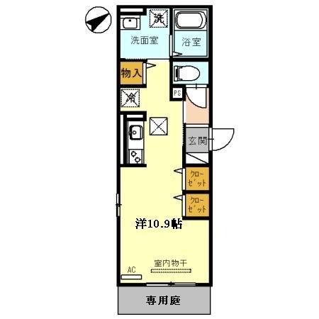 加古川市尾上町旭のアパートの間取り