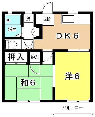 牛久市柏田町のアパートの間取り