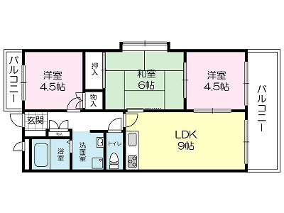 ゼニスコートの間取り