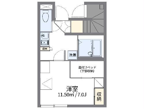 八王子市弐分方町のアパートの間取り