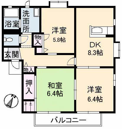 シンパティア　B棟の間取り