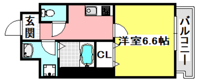 吹田市岸部南のマンションの間取り