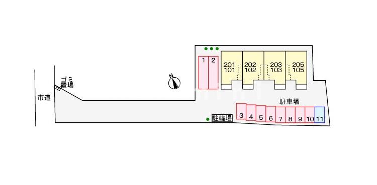 【合志市須屋のアパートの駐車場】