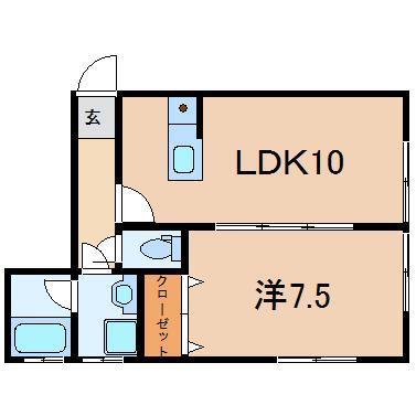 リッチオーク八番館の間取り