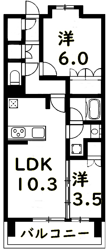 【名古屋市中村区亀島のマンションの間取り】