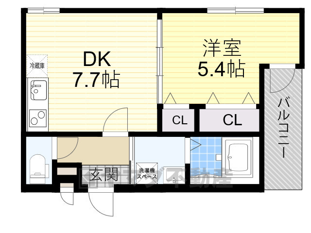 箕面市半町のアパートの間取り