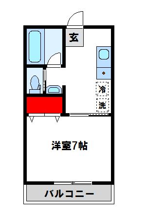 宗像市赤間駅前のマンションの間取り