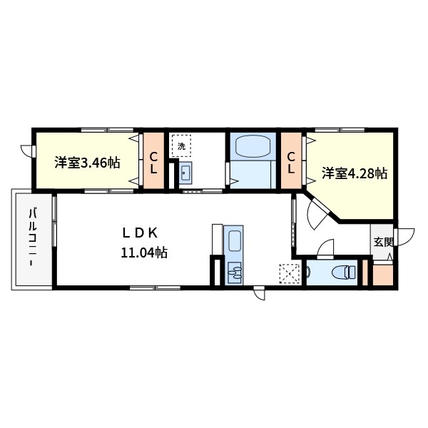 北区田端のアパートの間取り