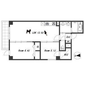 名古屋市西区花の木のマンションの間取り