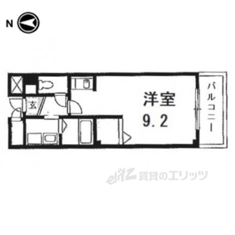 米原市下多良のマンションの間取り