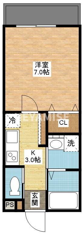 長崎市大手のアパートの間取り