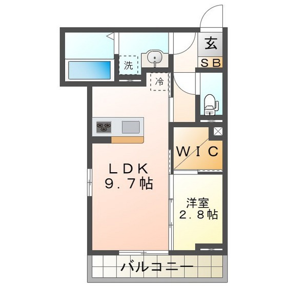 ディーシャンブル　南丸之内Ｂの間取り