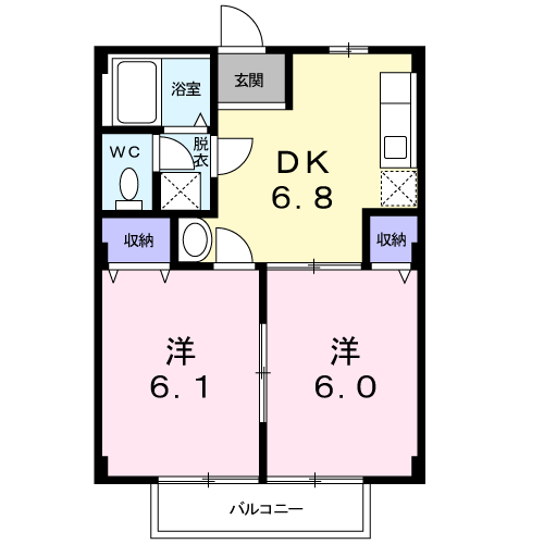 カーサ西野の間取り