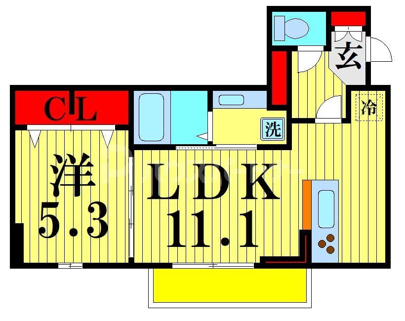 足立区扇のアパートの間取り