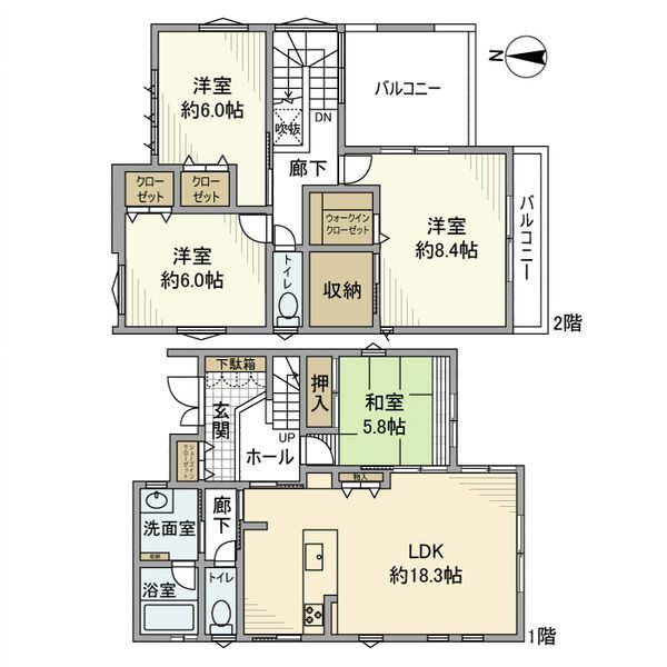 梅が丘４丁目戸建の間取り