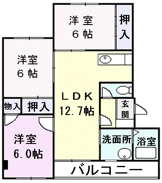 エステート堀越の間取り