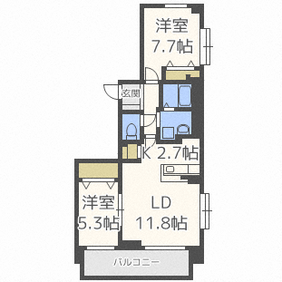 プレアデス壱番館の間取り