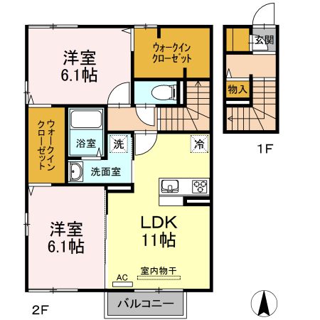 レスポワール　B棟の間取り