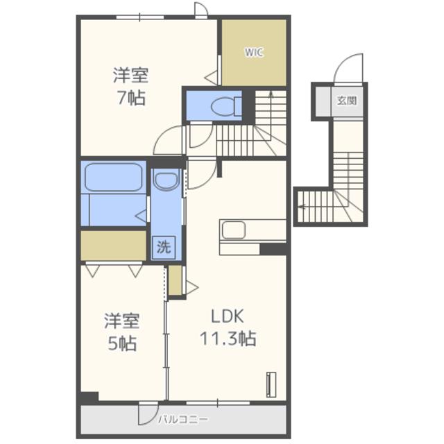 Ｄ－ｒｏｏｍあけぼのの間取り