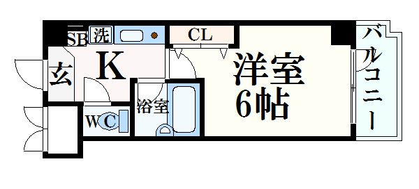 神戸市中央区磯辺通のマンションの間取り