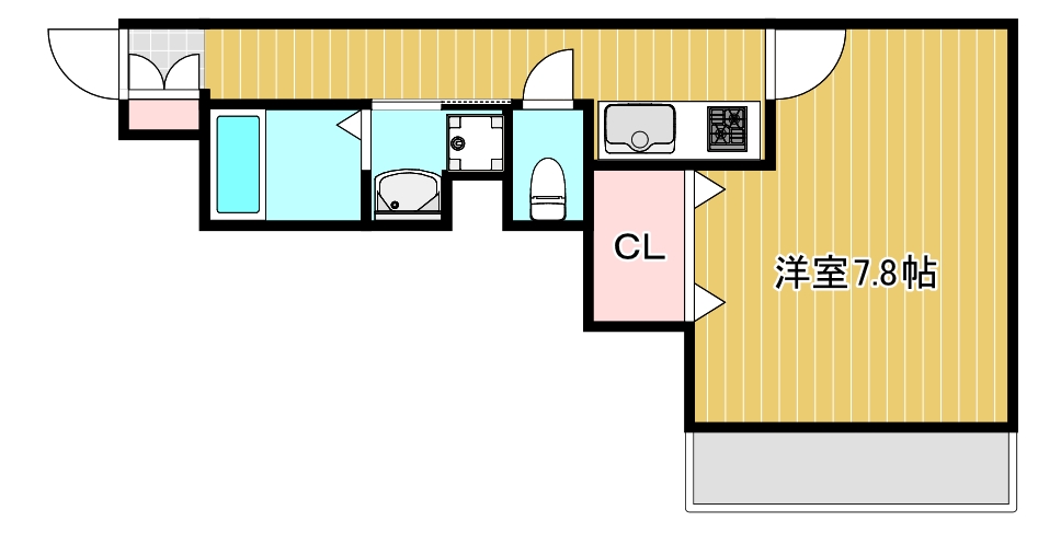 S Apt.古川橋の間取り