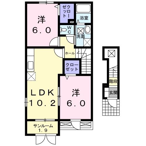 夢ハイツマツダIの間取り