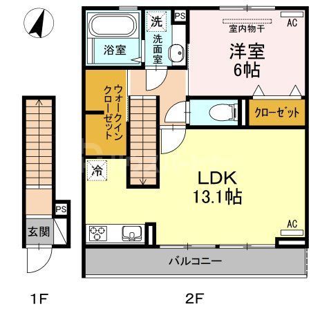 板橋区小茂根のアパートの間取り