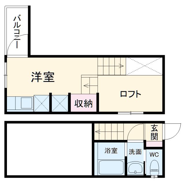 名古屋市南区白水町のアパートの間取り