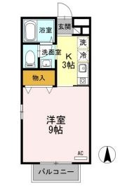 アモロッソ　トリプルＳの間取り