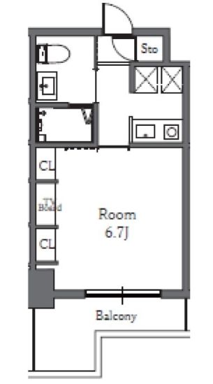 港区芝のマンションの間取り