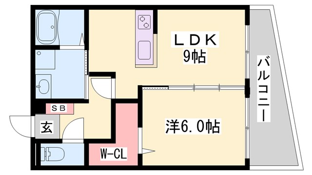 バーディーコート　A棟の間取り