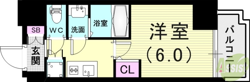 ワールドアイ神戸WESTの間取り