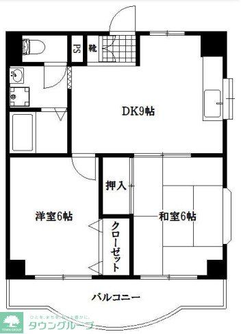 春日部市大場のマンションの間取り