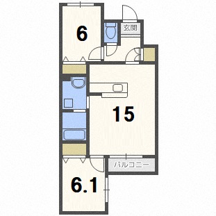 【札幌市北区北二十一条西のマンションの間取り】