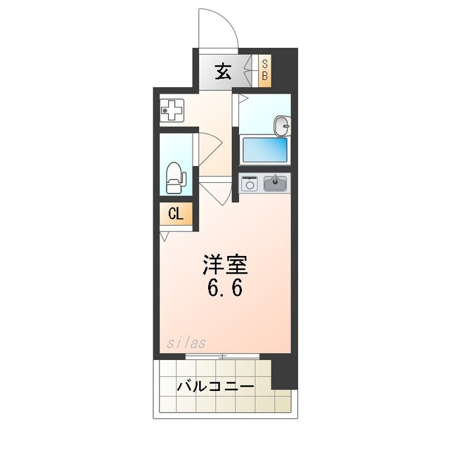 【大阪市此花区春日出北のマンションの間取り】