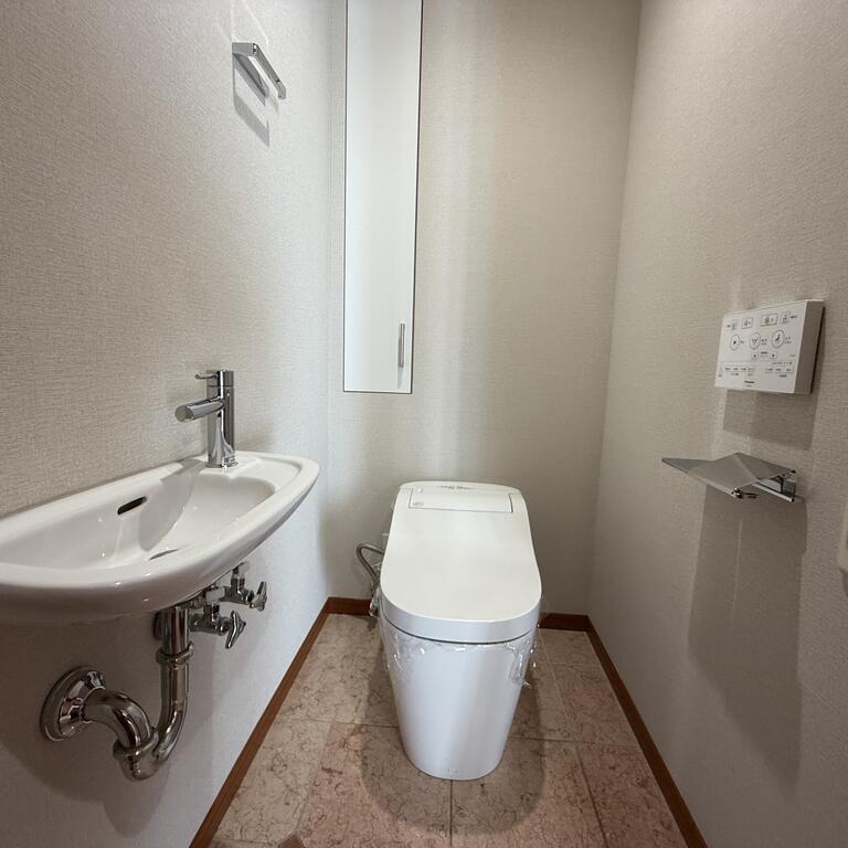 トイレ　温水洗浄機能付き便座　手洗いボール